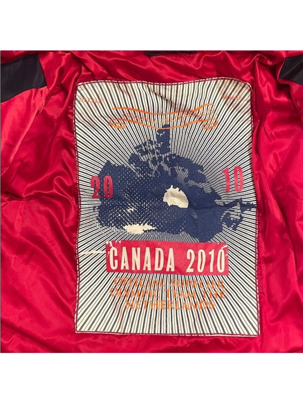Dekalb Vancouver 2010 Olympics Netherlands NOC*NSF Puffer Jacket XXL - Picture 9 of 11